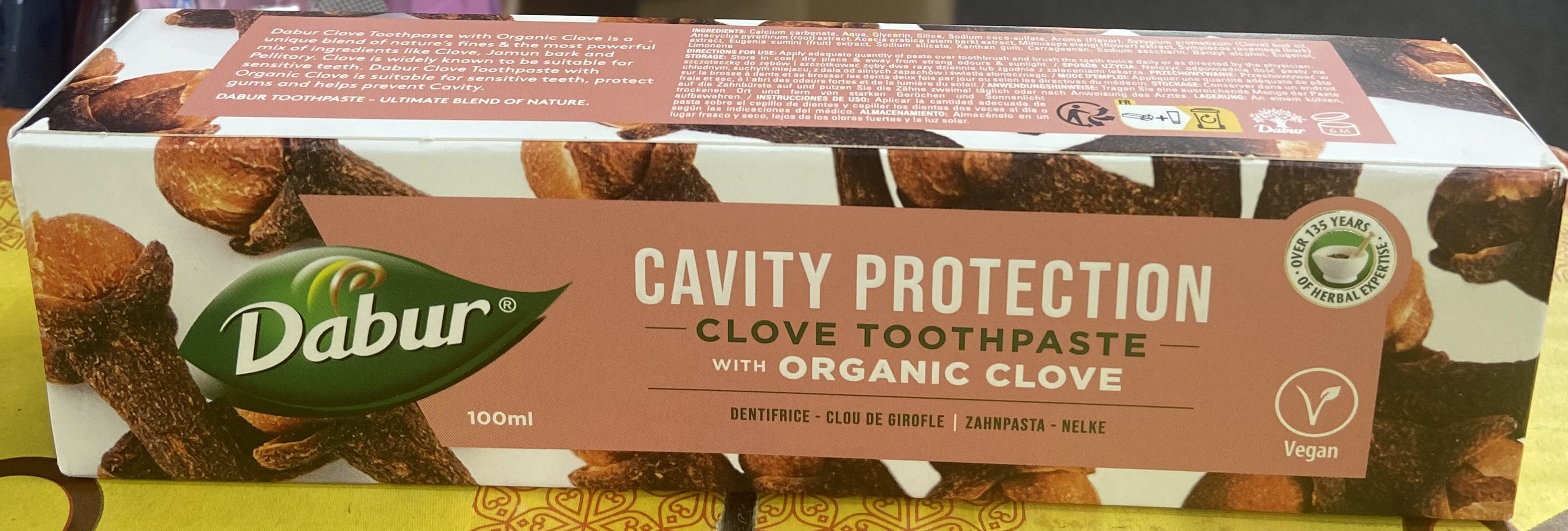 Dabur cavity protection clove toothpaste - 100 ml ( with organic clove)